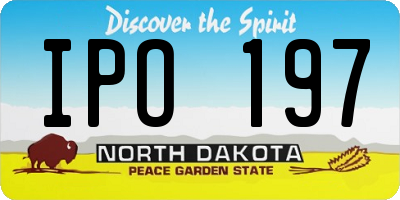 ND license plate IPO197