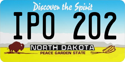 ND license plate IPO202