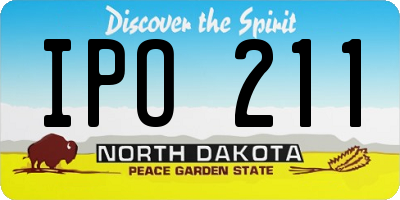 ND license plate IPO211