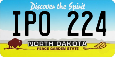 ND license plate IPO224