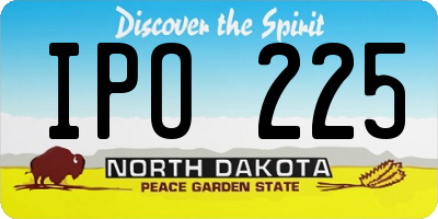 ND license plate IPO225