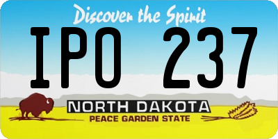 ND license plate IPO237