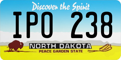 ND license plate IPO238