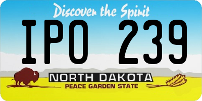 ND license plate IPO239
