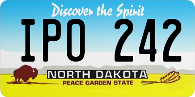ND license plate IPO242