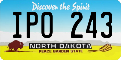 ND license plate IPO243