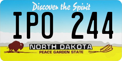 ND license plate IPO244