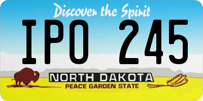 ND license plate IPO245