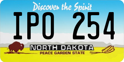 ND license plate IPO254