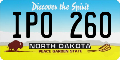 ND license plate IPO260