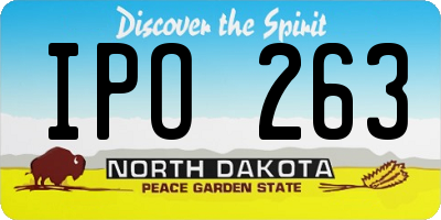 ND license plate IPO263