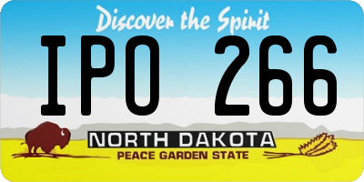 ND license plate IPO266