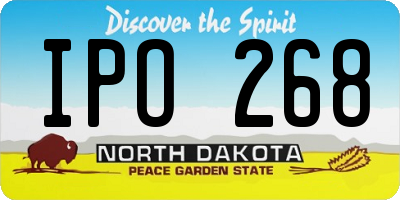 ND license plate IPO268