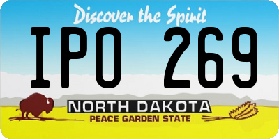 ND license plate IPO269