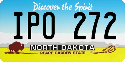 ND license plate IPO272