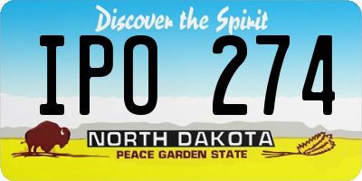 ND license plate IPO274