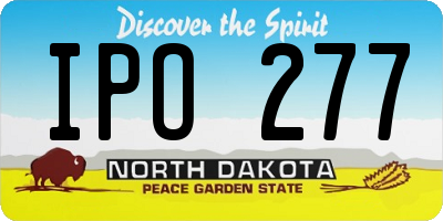 ND license plate IPO277