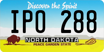 ND license plate IPO288