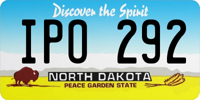 ND license plate IPO292