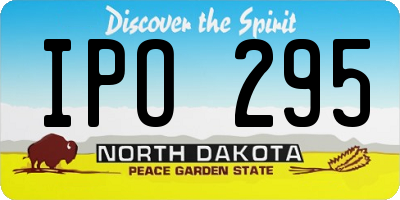 ND license plate IPO295