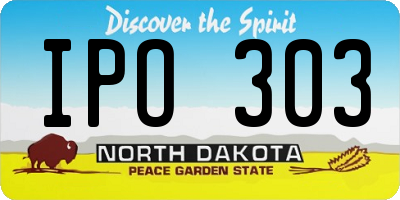 ND license plate IPO303