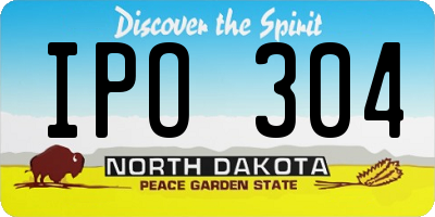 ND license plate IPO304