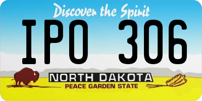 ND license plate IPO306