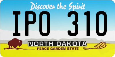 ND license plate IPO310