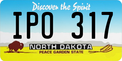ND license plate IPO317