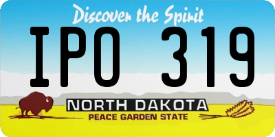 ND license plate IPO319