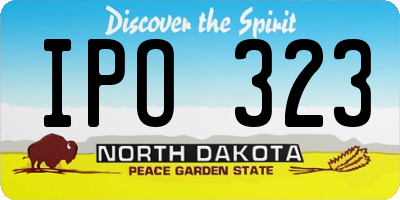 ND license plate IPO323
