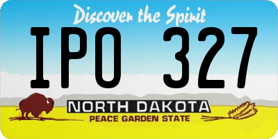 ND license plate IPO327