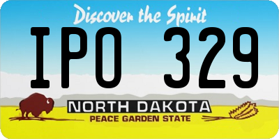 ND license plate IPO329