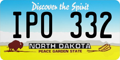 ND license plate IPO332