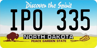 ND license plate IPO335