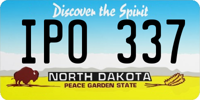ND license plate IPO337