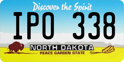 ND license plate IPO338