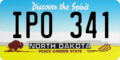 ND license plate IPO341