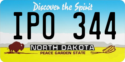 ND license plate IPO344