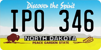 ND license plate IPO346