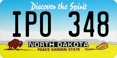 ND license plate IPO348