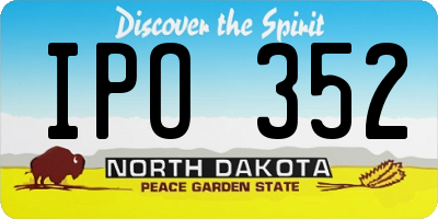 ND license plate IPO352