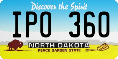 ND license plate IPO360