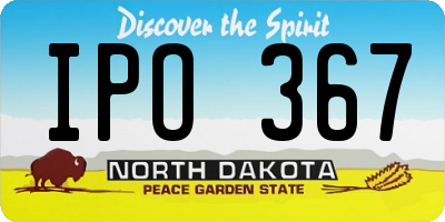 ND license plate IPO367