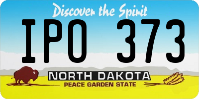 ND license plate IPO373