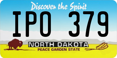 ND license plate IPO379