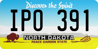 ND license plate IPO391
