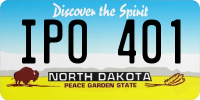 ND license plate IPO401