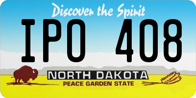 ND license plate IPO408