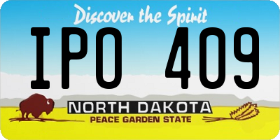 ND license plate IPO409